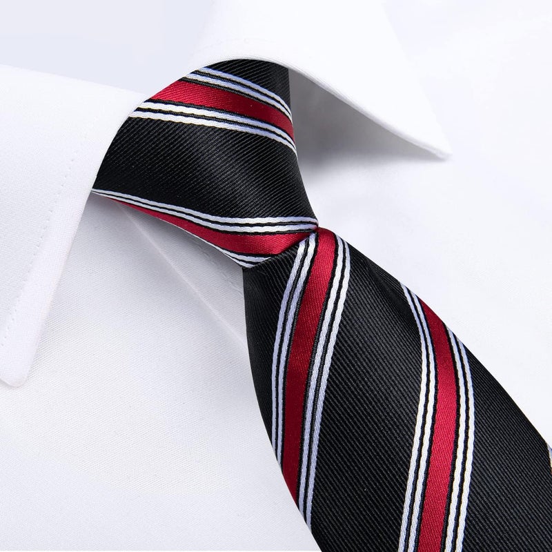 DiBanGu Boys Pre-tied Neckties and Pocket Square Set Adjustable Strap Tie for Kids Wedding Party Graduation School Uniforms - Image 5